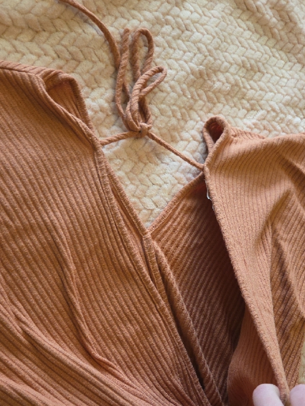 Altar'd State Rusty Rose Ribbed Top - Picture 5 of 5